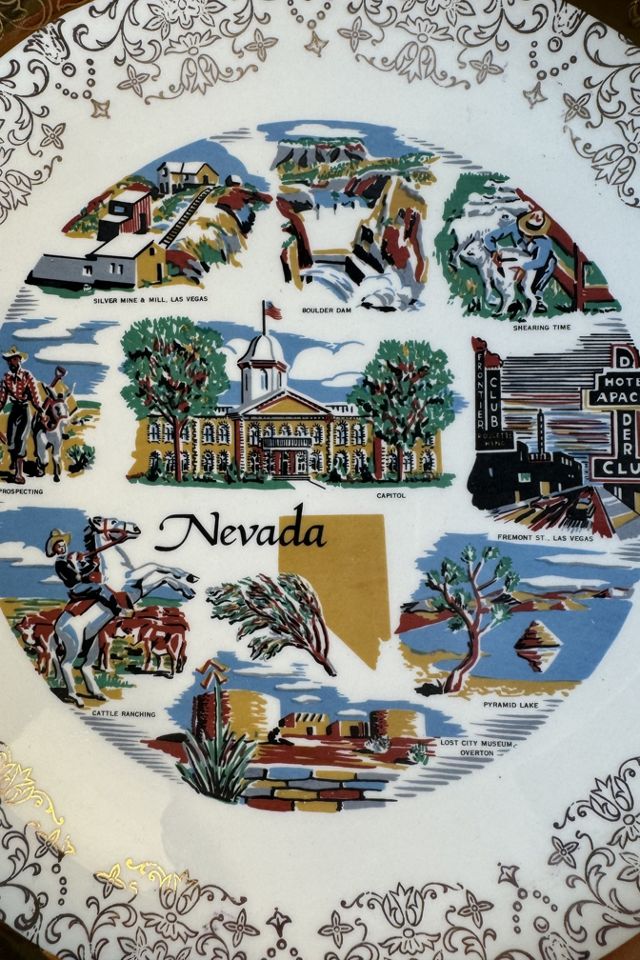 Vintage Nevada Souvenir Plate selected by Stagecoach Home Design LLC #1
