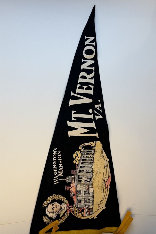 Vintage Washington’s Mansion Mt. Vernon, VA Felt Souvenir Pennant selected by Stagecoach Home Design LLC #1