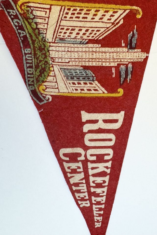 Vintage Rockefeller Center Felt Souvenir Pennant – RCA Building, New York selected by Stagecoach Home Design LLC #3