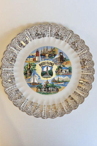 Vintage Rhode Island Souvenir Plate selected by Stagecoach Home Design LLC
