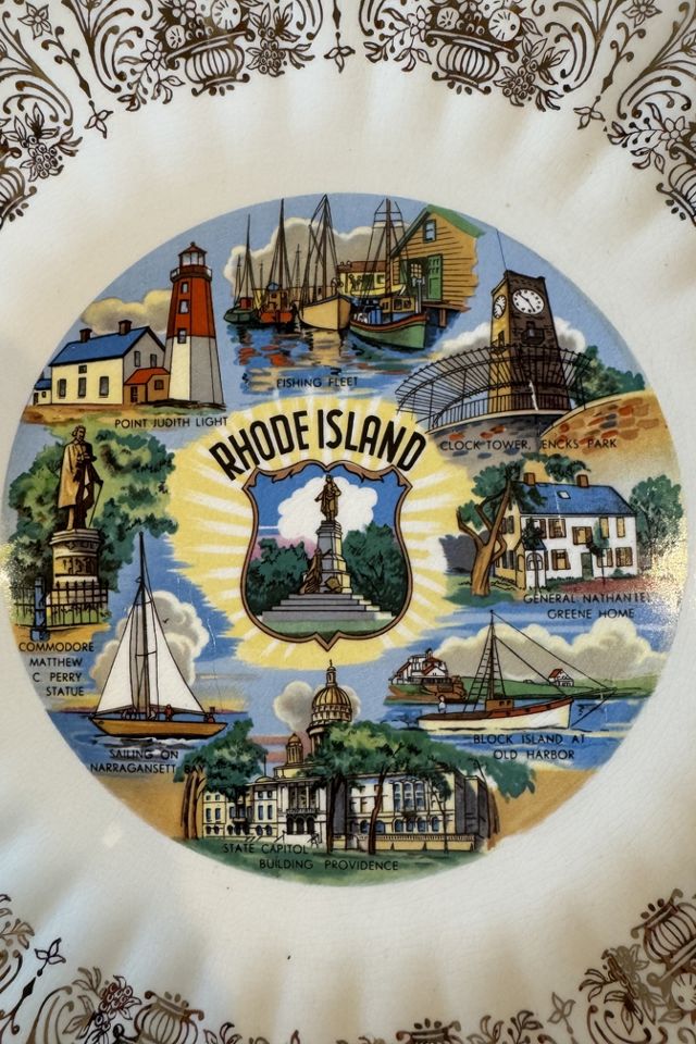 Vintage Rhode Island Souvenir Plate selected by Stagecoach Home Design LLC #1
