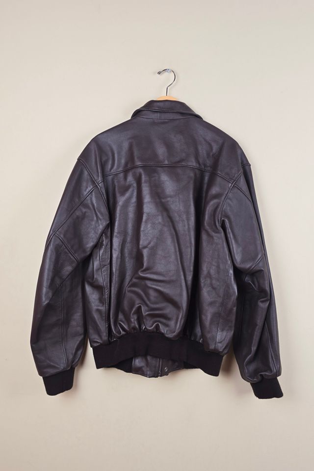 Vintage US Army Brown Leather Jacket (White House Issued) Selected By The Igala NYC #3