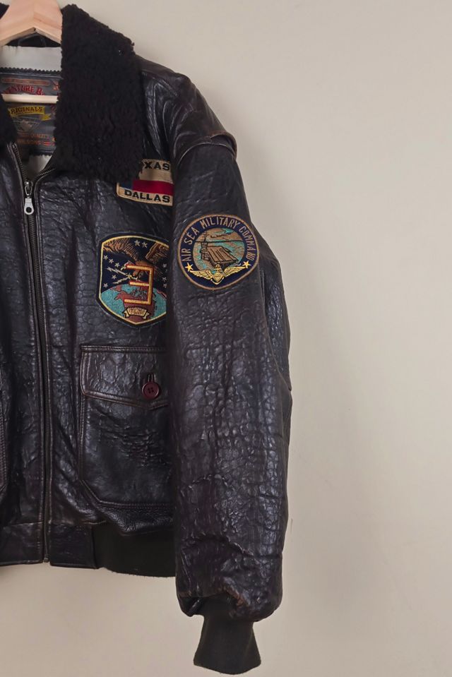 Vintage US Air Sea Military Command Leather Jacket Selected By The Igala NYC #2