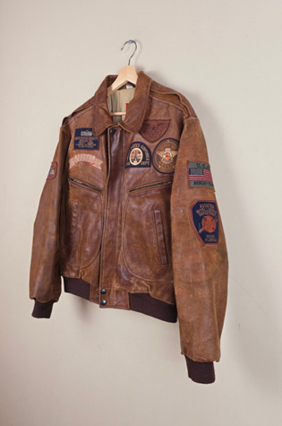 Vintage US Airforce Brown Leather Jacket Selected By The Igala NYC