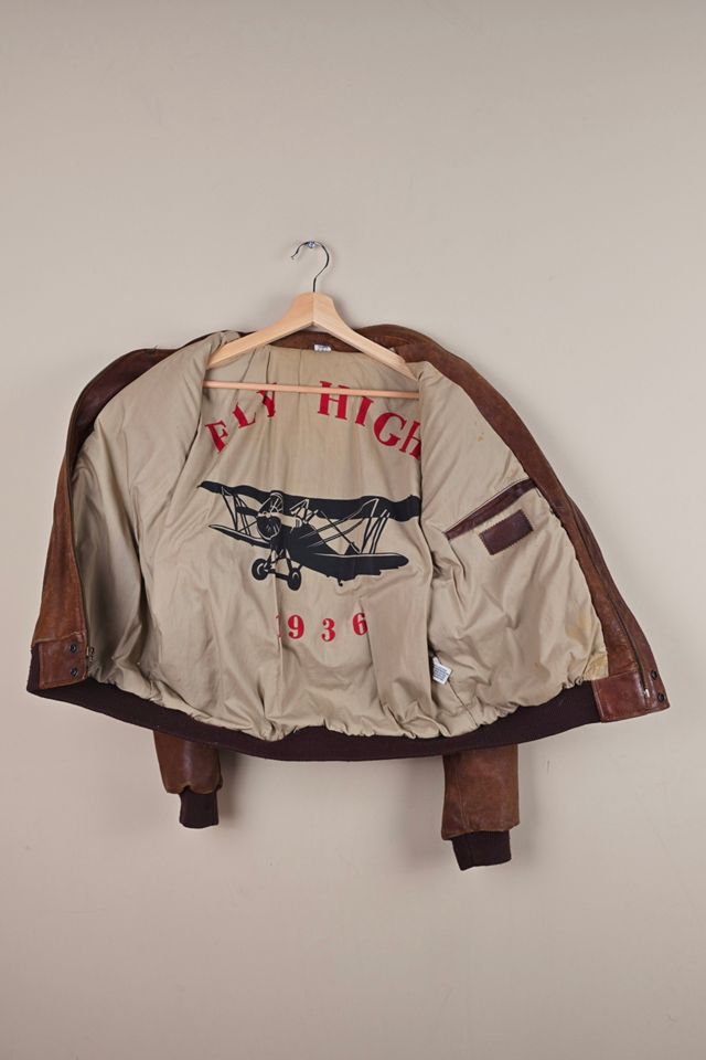 Vintage US Airforce Brown Leather Jacket Selected By The Igala NYC #2