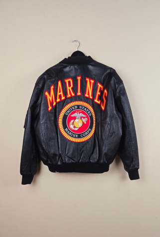 Vintage Michael Hoban US Marines Leather Jacket Selected By The Igala NYC