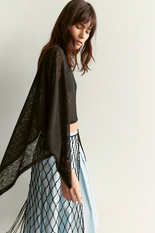 Maggie Everyday Poncho Jacket at Free People in Black
