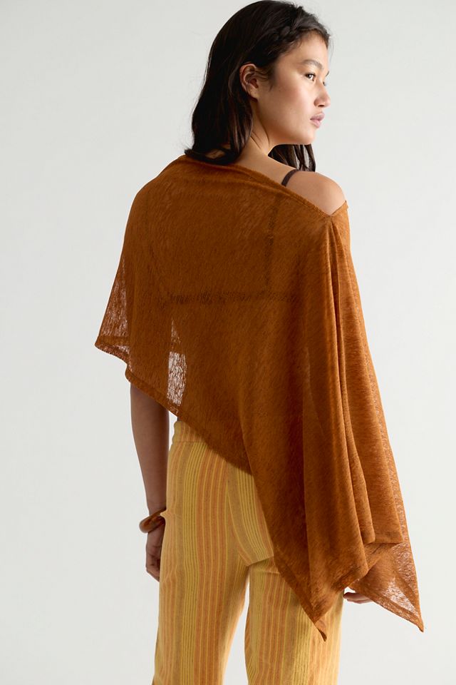Maggie Everyday Asymmetrical Knit Poncho #1