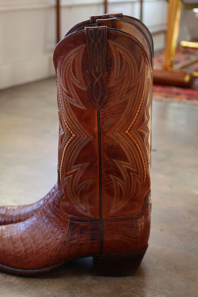 Vintage Larry Mahan Alligator Cowboy Boots by Lauren Owen of Texas #1
