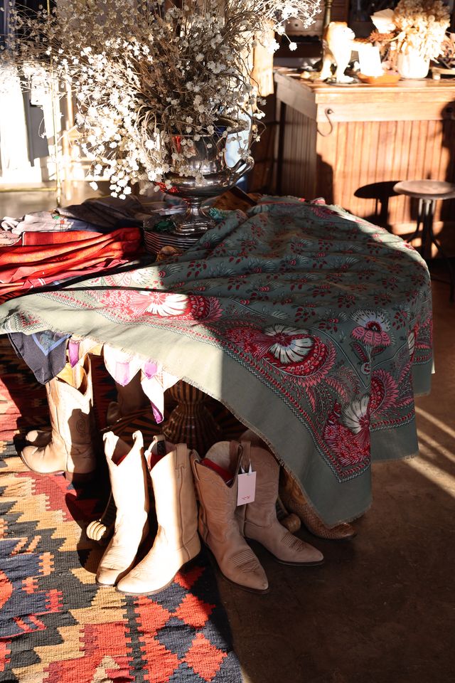 Vintage 1970s Les Olivades Wool Shawl by Lauren Owen of Texas #3