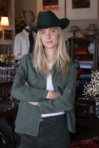 Vintage Kennimer Hunter Green Cowboy Hat by Lauren Owen of Texas