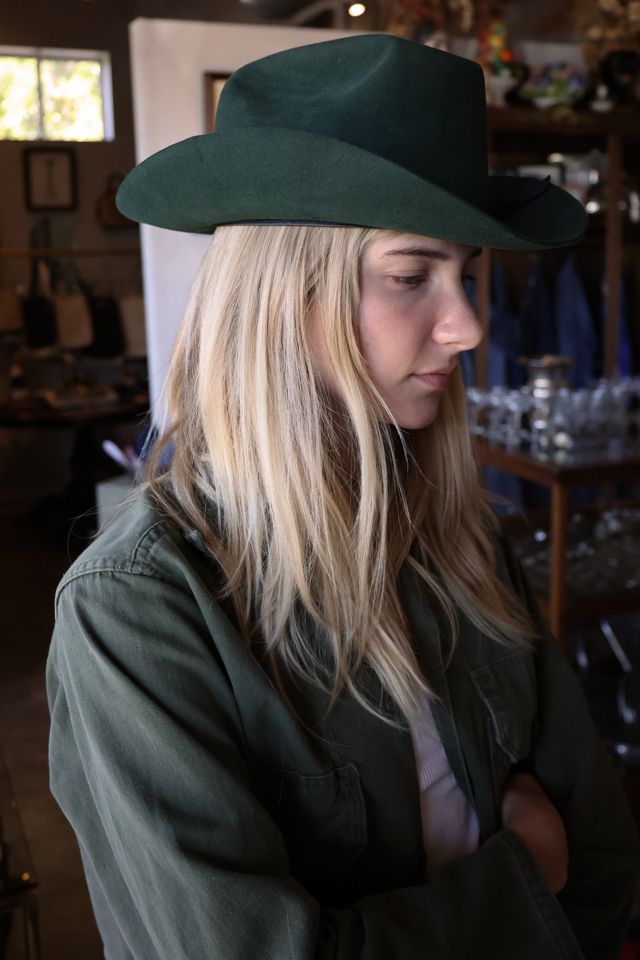 Vintage Kennimer Hunter Green Cowboy Hat by Lauren Owen of Texas #2