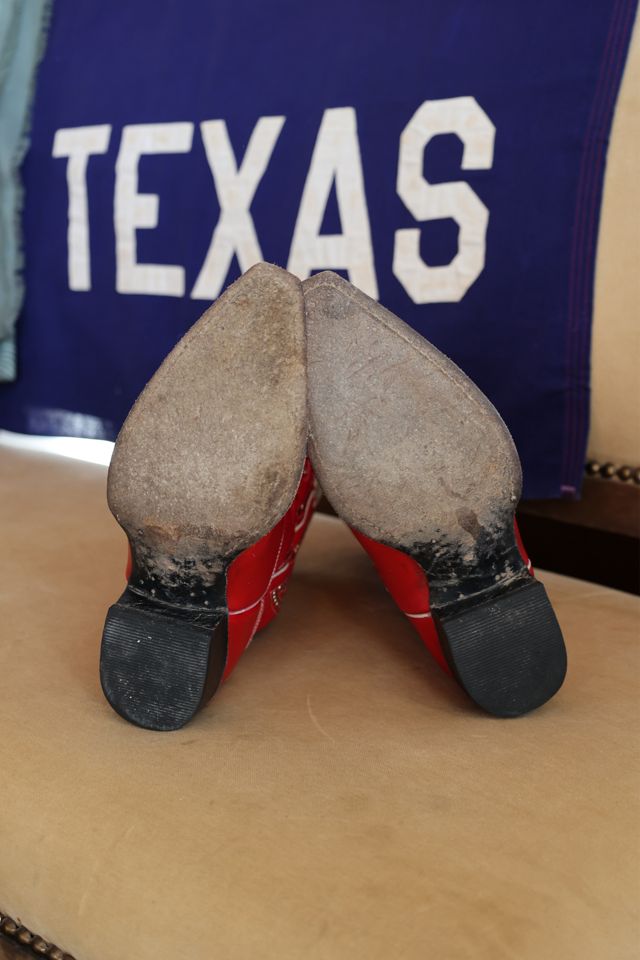 Vintage 2000s Frye Studded Red Cowboy Boots by Lauren Owen of Texas #3