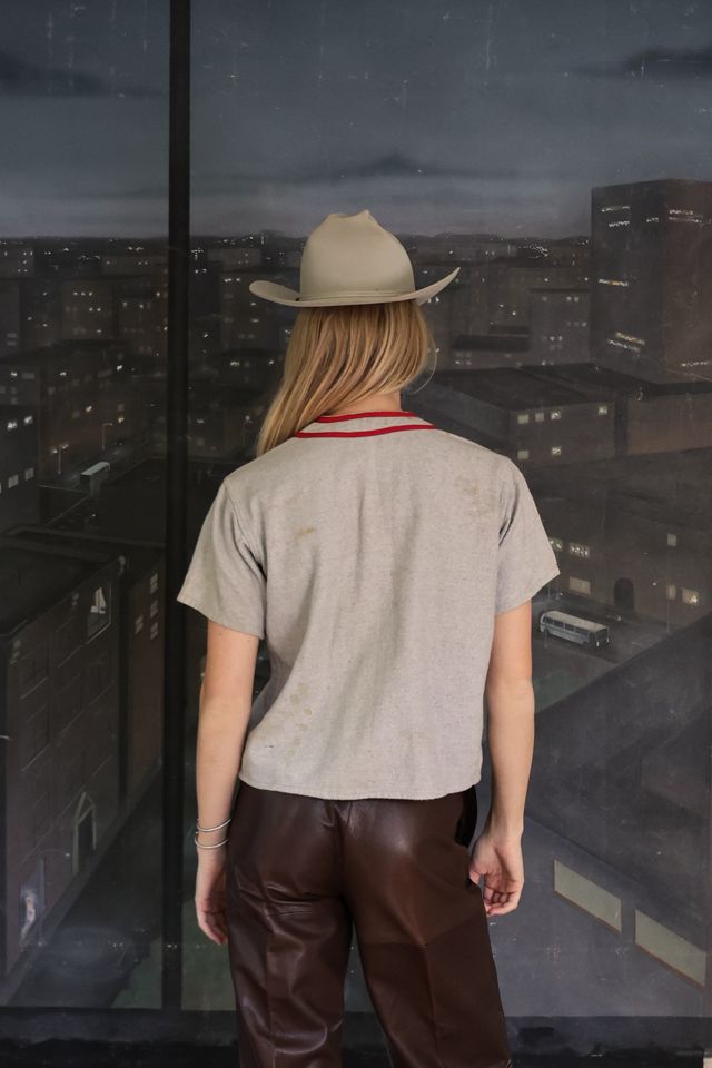 Vintage 1940s Grey Flannel Baseball Shirt by Lauren Owen of Texas #3