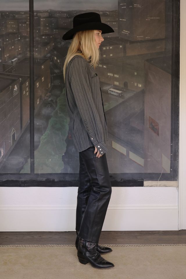 Vintage 1940s Gabardine Stripe Pearl Snap by Lauren Owen of Texas #1