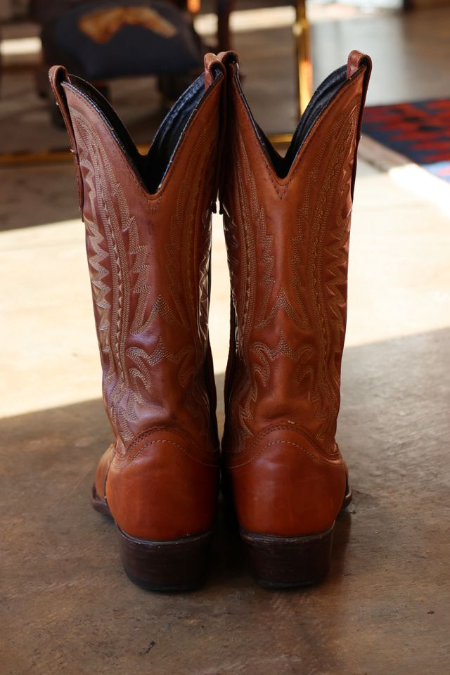 Vintage J Chisholm Alligator Inlay Cowboy Boots by Lauren Owen of Texas #2