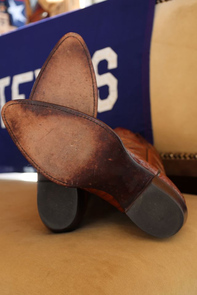 Vintage J Chisholm Alligator Inlay Cowboy Boots by Lauren Owen of Texas #3