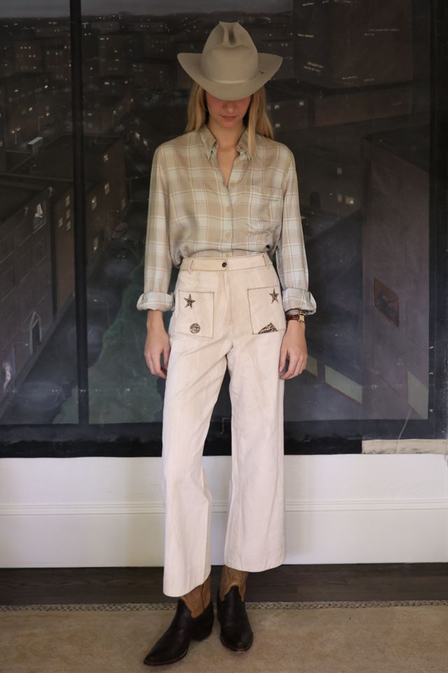 Vintage 1970s Giorgio Armani Silk Plaid Shirt by Lauren Owen of Texas #1