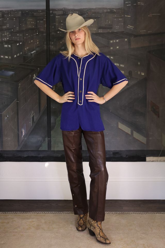 Vintage 1940s Twill Baseball Shirt by Lauren Owen of Texas