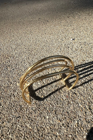 Vintage Gold Tonę Abstract Cuff Selected by Cherry