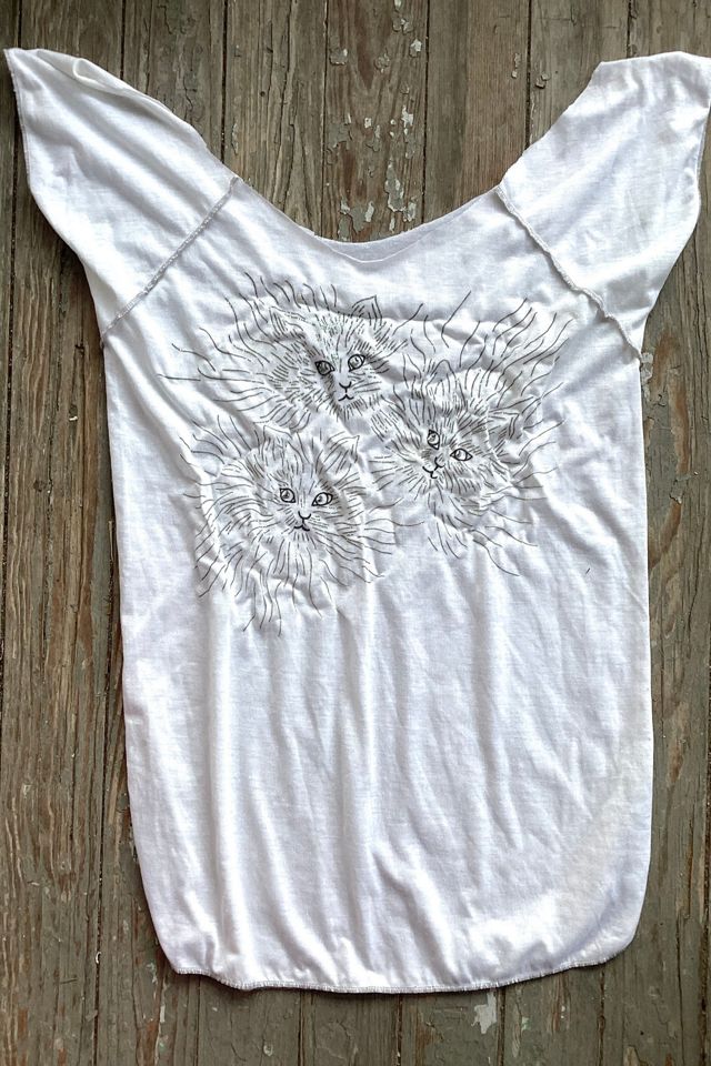 Vintage Y2K Customized Glitter Kitten Tee Selected by Cherry #1