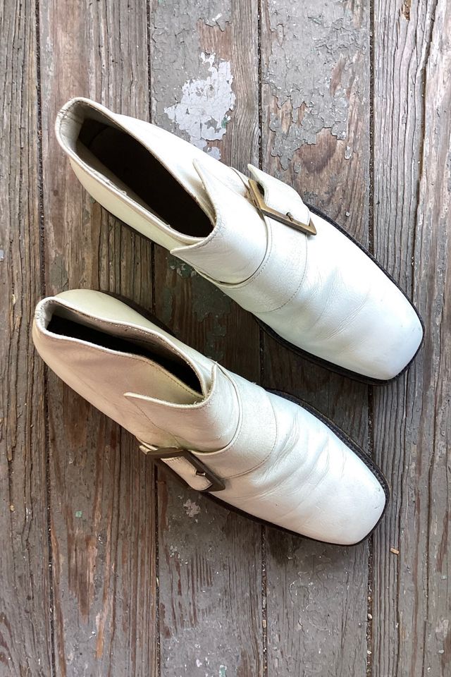 Vintage 1960s Mod White Ankle Boots Selected by Cherry #1