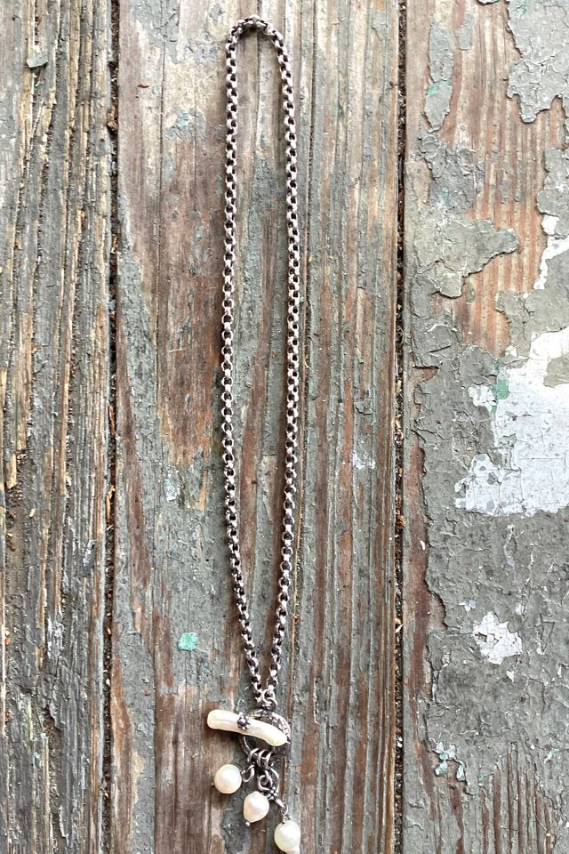 Vintage 1990s Mother of Pearl Toggle Necklace Selected by Cherry #1