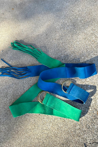 Vintage 1970s D-Ring Suede Fringe Belts Selected by Cherry