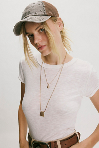 So Billie Studdded Washed Baseball Cap by Free People in Black