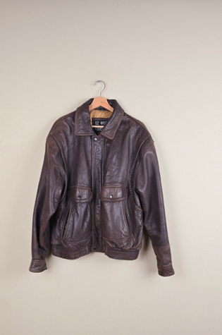 Vintage Classic Brown Leather Jacket Selected By The Igala NYC