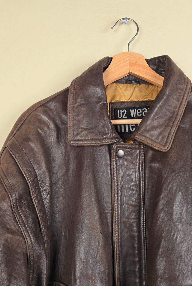 Vintage Classic Brown Leather Jacket Selected By The Igala NYC #2