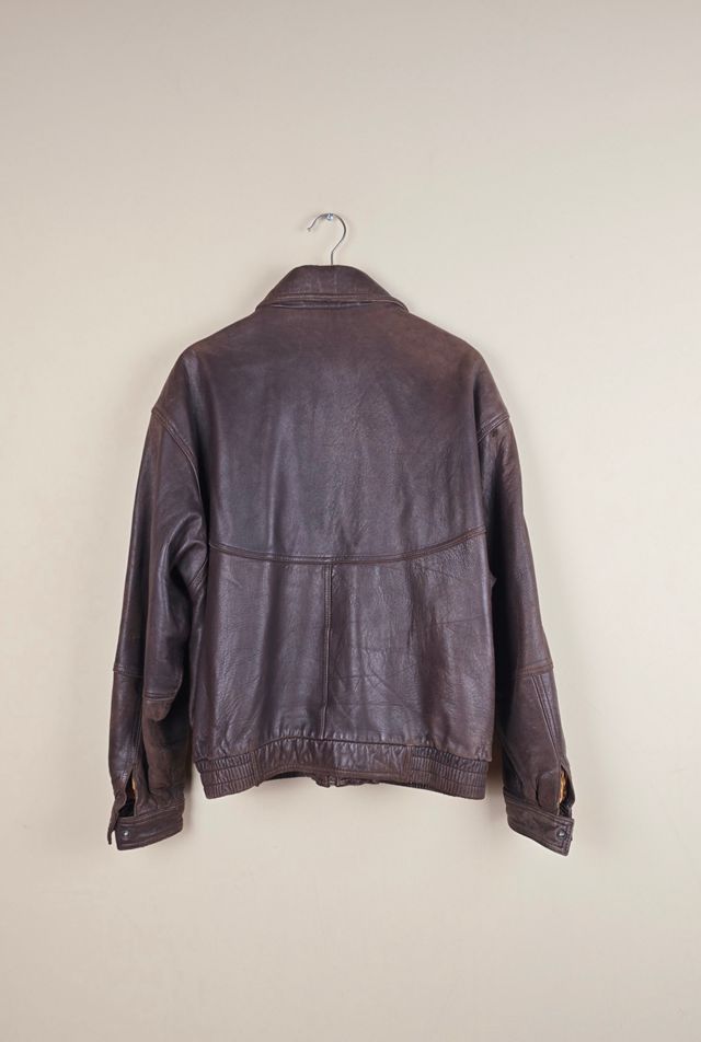 Vintage Classic Brown Leather Jacket Selected By The Igala NYC #3