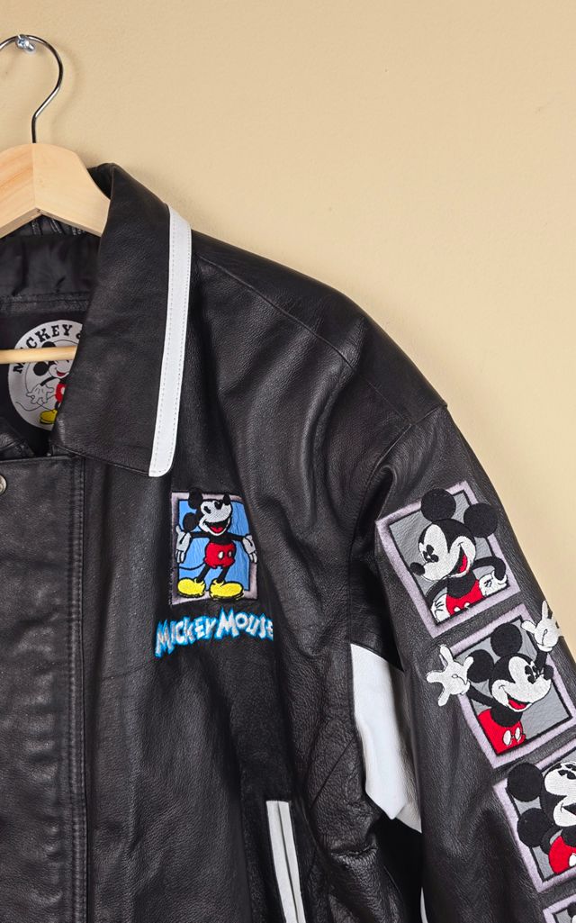 Vintage 1999 Mickey Mouse Leather Jacket Selected By The Igala NYC #2