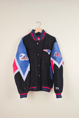 Vintage New England Patriots Suede Leather Jacket Selected By The Igala NYC
