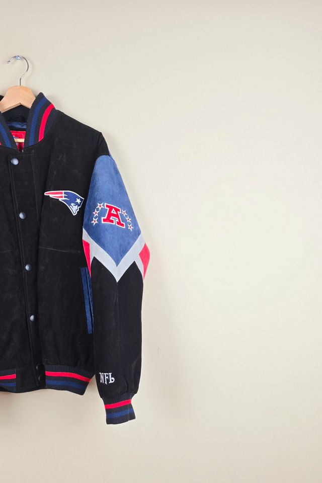 Vintage New England Patriots Suede Leather Jacket Selected By The Igala NYC #1