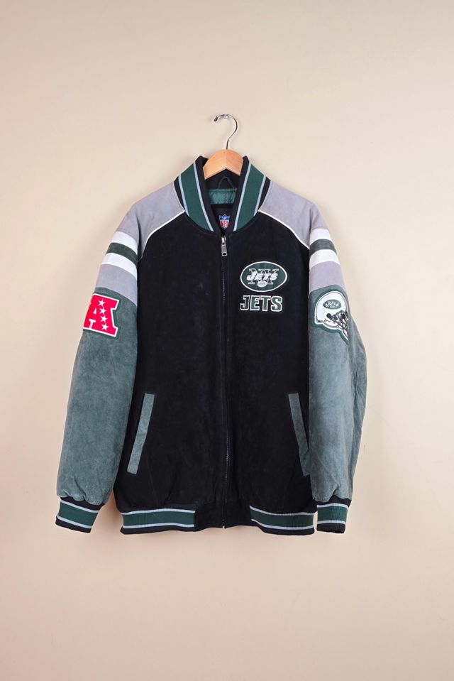 Vintage NY Jets NFL Suede Leather Jacket Selected By The Igala NYC #1