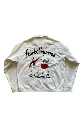 1960s Adobe Squares Chainstitch Zip Up Jacket Selected By Vintage Warrior