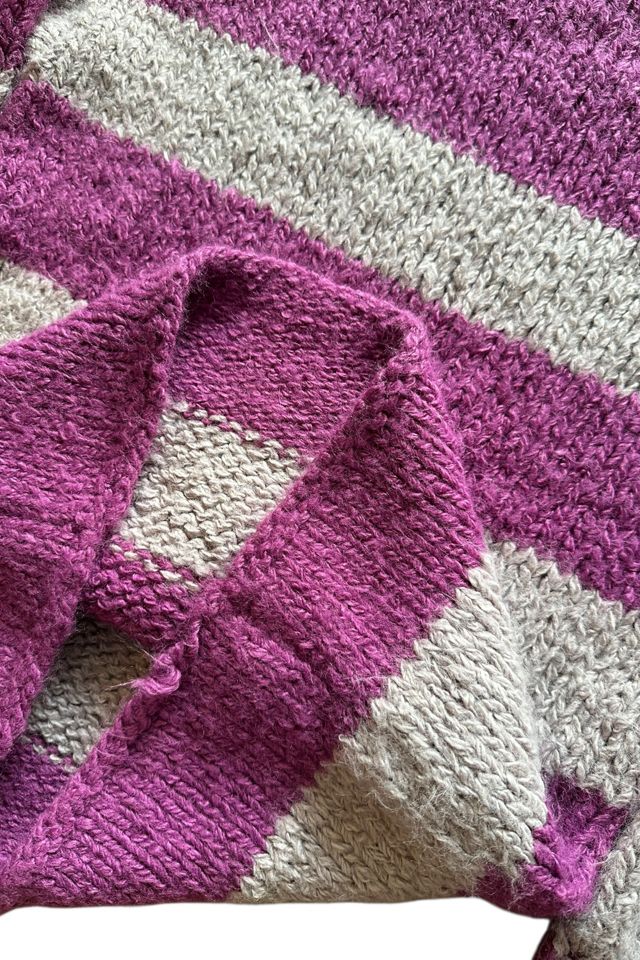 Vintage 1970s Handmade Striped  Pull Over Sweater Selected By Vintage Warrior #2