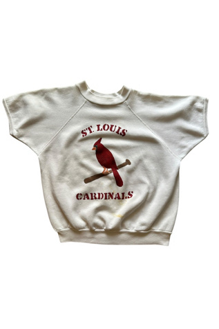 Vintage 1970s St Louis Cardinals Short Sleeve Sweatshirt Selected By Vintage Warrior