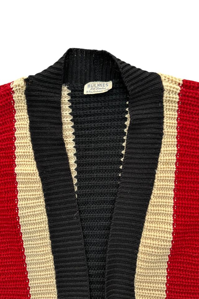 Vintage 1950s Striped Knit Cardigan Selected By Vintage Warrior #1