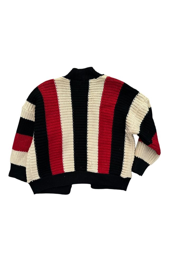 Vintage 1950s Striped Knit Cardigan Selected By Vintage Warrior #3