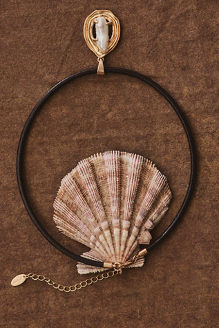 Veda Freshwater Pearl Pendant Necklace by Free People in Brown