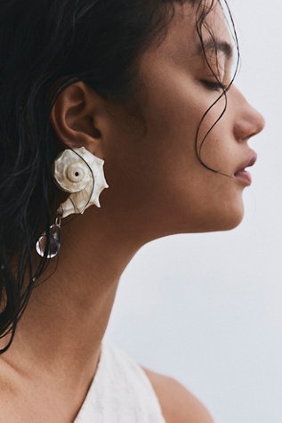 Fleur Dangle Earrings by Free People in White