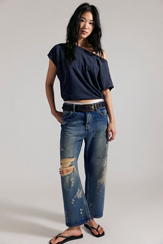 We The Free Peggy Tee at Free People in Black, Size: Small