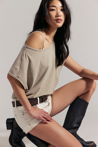 We The Free Peggy Boat Neck T-Shirt at Free People in Tan, Size: XS - Boat Neck