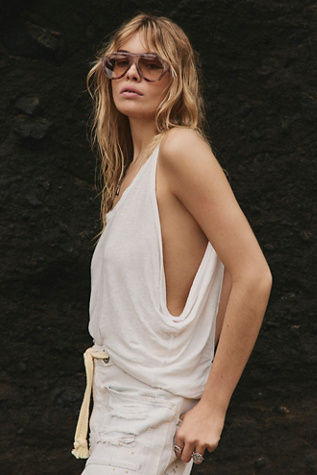 We The Free Shoreside Tank Top at Free People in White, Size: XS