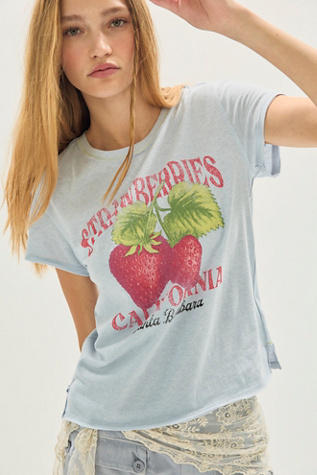 We The Free Nova Graphic Tee at Free People in Blue, Size: XS