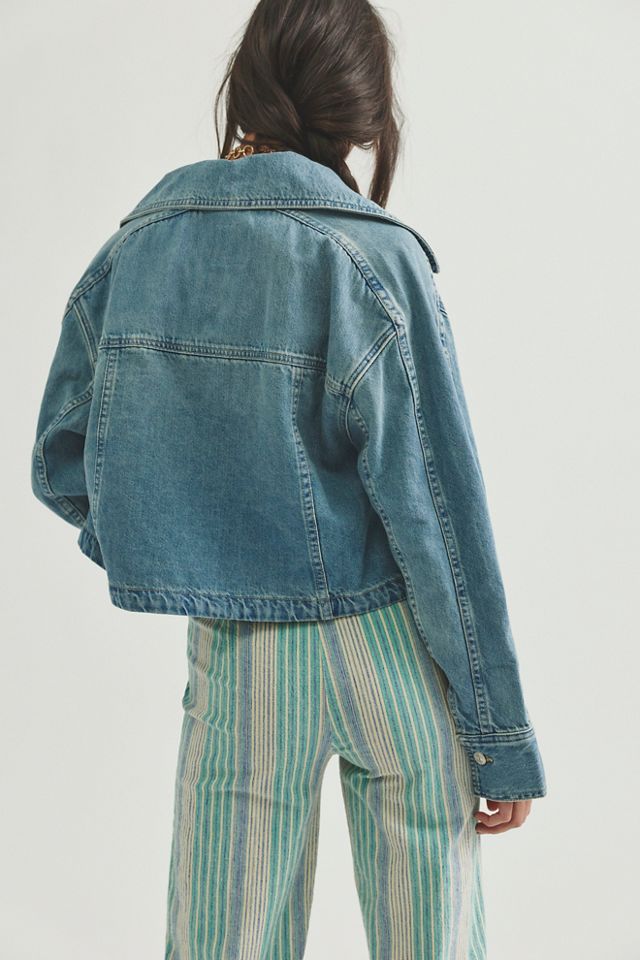 We The Free Side To Side Cropped Denim Jacket #1