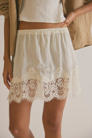 Meet Me In the Middle Printed Mini Slip Skirt