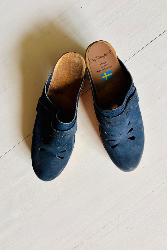 Vintage Nubuck Navy Oxford ClogsSelected by Atlantic Vintage #2